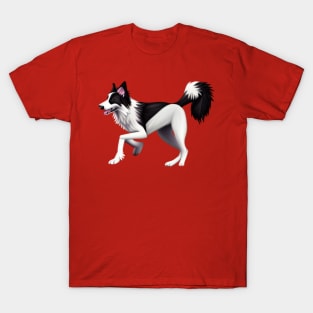 Border Collie Cartoon T-Shirt